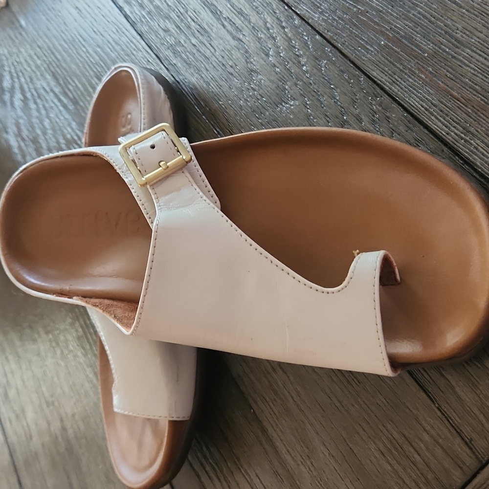 Strive White Sandals, Worn Once